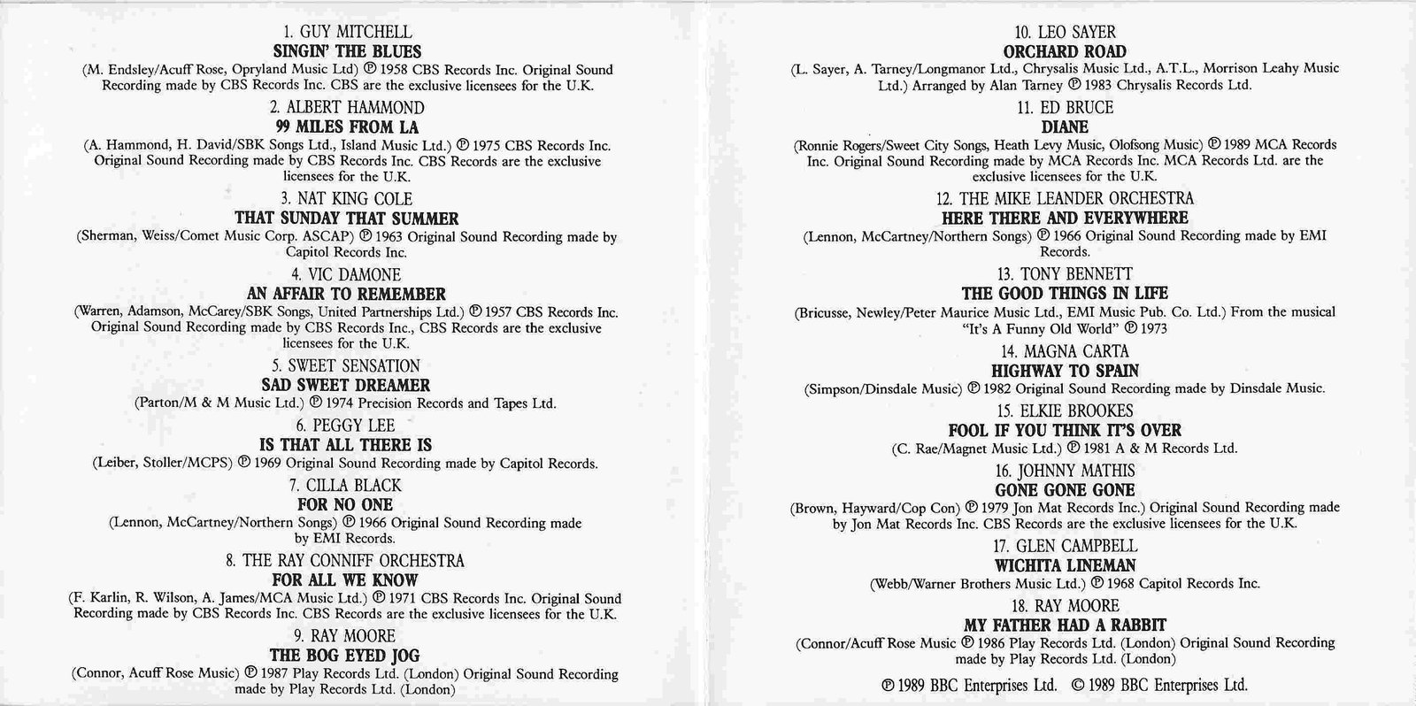 Middle of cover of BBCCD713